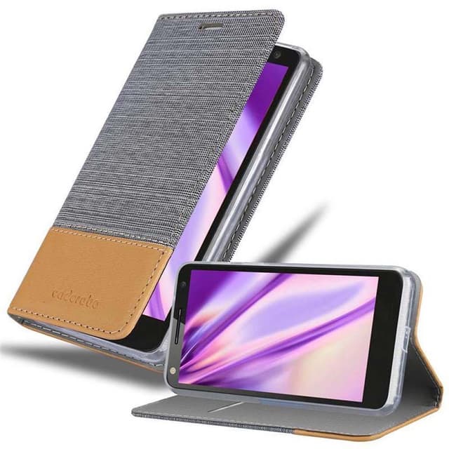 Motorola MOTO X3 Pungetui Cover Case (Grå)