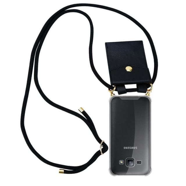 Samsung Galaxy J1 2015 Etui Cover Kæde (Sort)