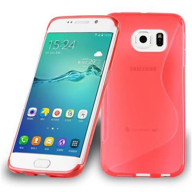 Samsung Galaxy S6 EDGE Skal Fodral Case (Röd)