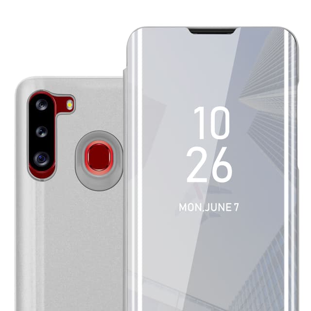 Samsung Galaxy A21 Pungetui Cover Case (Sølv)