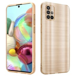 Samsung Galaxy A71 4G Silikondeksel Beskyttelse (gold)