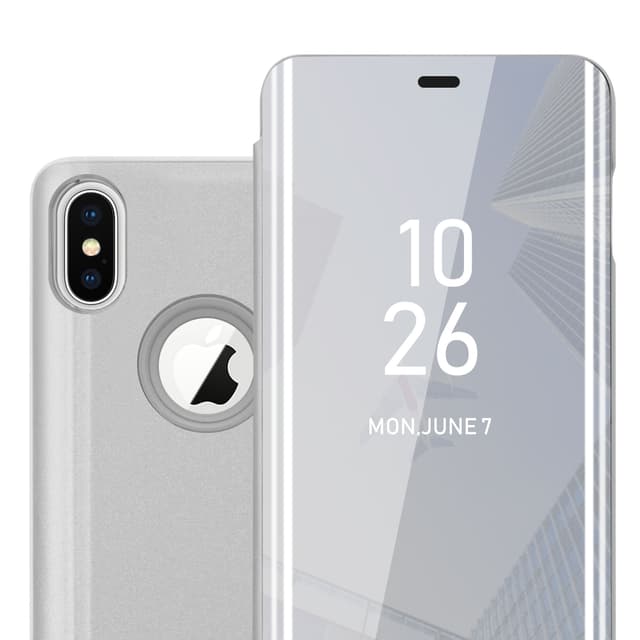 iPhone X / XS Plånboksfodral Skal (Silver)