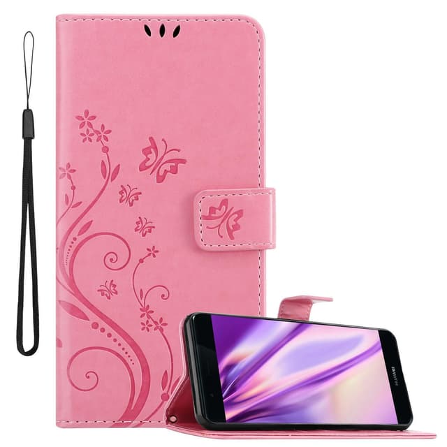 Huawei P9 Plånboksfodral Skal (Rosa)