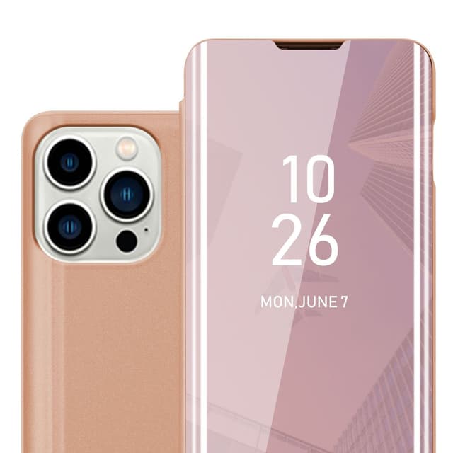 iPhone 14 PRO MAX lommebokdeksel etui (rosa)