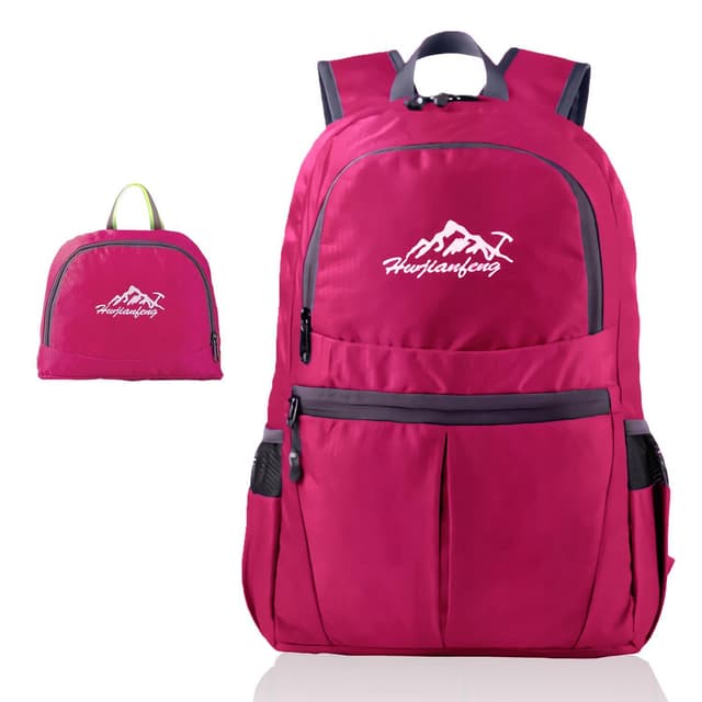 Sammenleggbar ryggsekk 36L unisex vanntett (rosa)