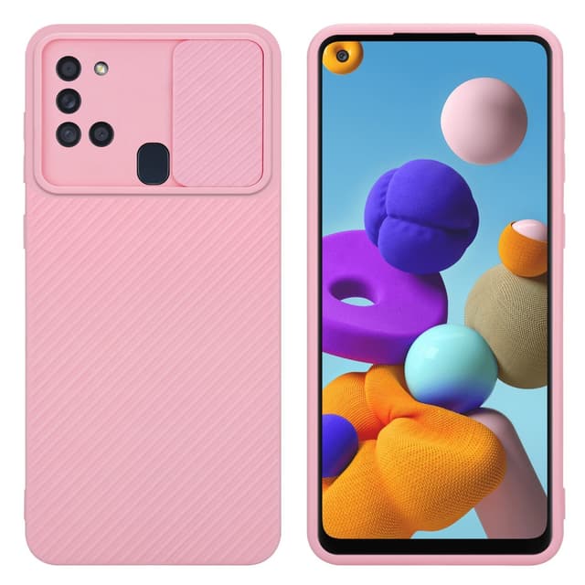 Samsung Galaxy A21s Suojakuori Kotelo (Vaaleanpunainen)