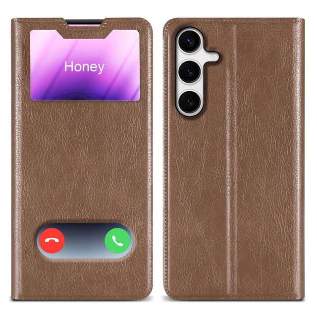 Lompakkokotelo Samsung Galaxy S24 Case (Ruskea)