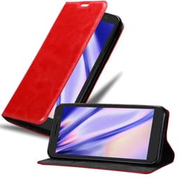 Alcatel 1 2019 Suojakuori Lompakkokotelo (Punainen)