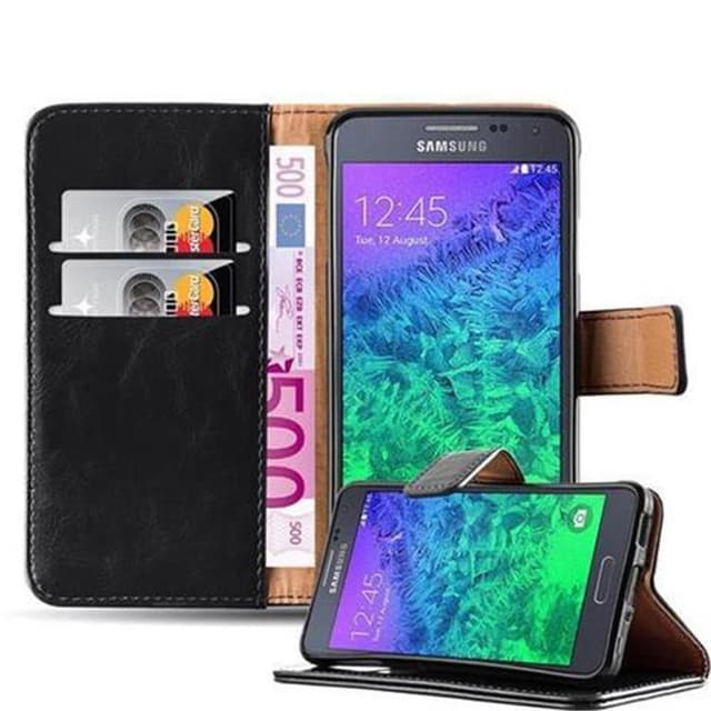 Samsung Galaxy ALPHA Plånboksfodral Skal (Svart)