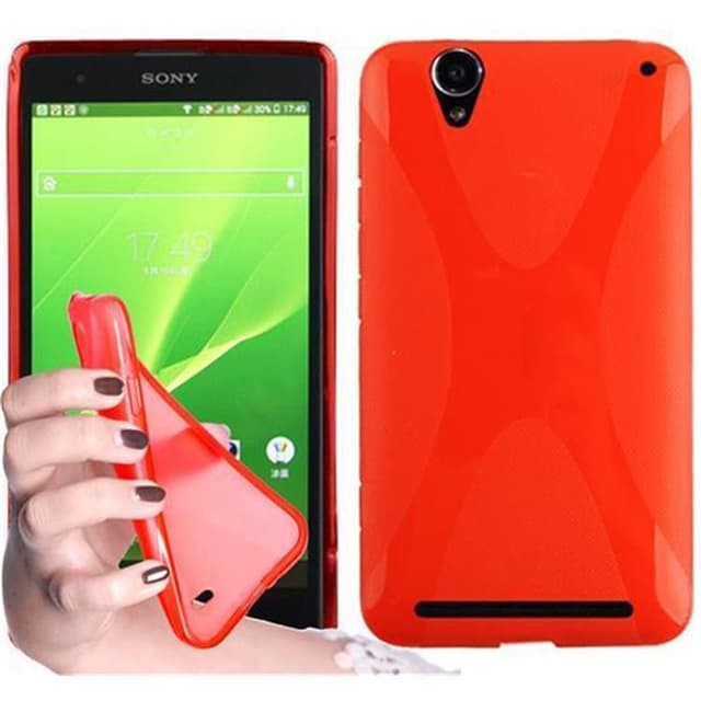 Sony Xperia T2 ULTRA Skal Fodral Case (Röd)