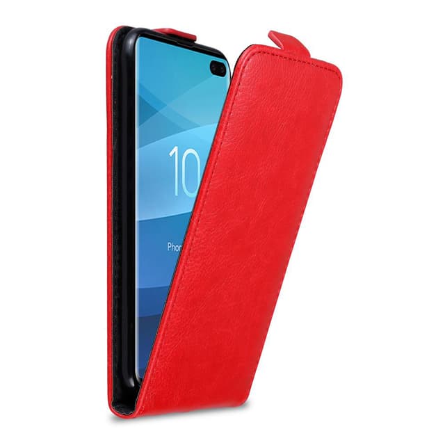 Samsung Galaxy S10 PLUS Flipfodral Skal (Röd)