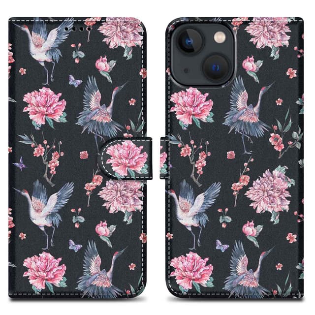 iPhone 13 MINI Plånboksfodral Skal (Svart)