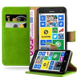 Nokia Lumia 625 Plånboksfodral Skal (Grön)