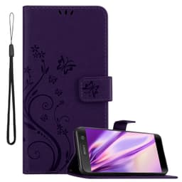 Sony Xperia XA2 lommebokdeksel Blomster deksel (lilla)