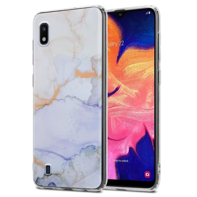 Samsung Galaxy A10 / M10 Plånboksfodral Skal (Vit)