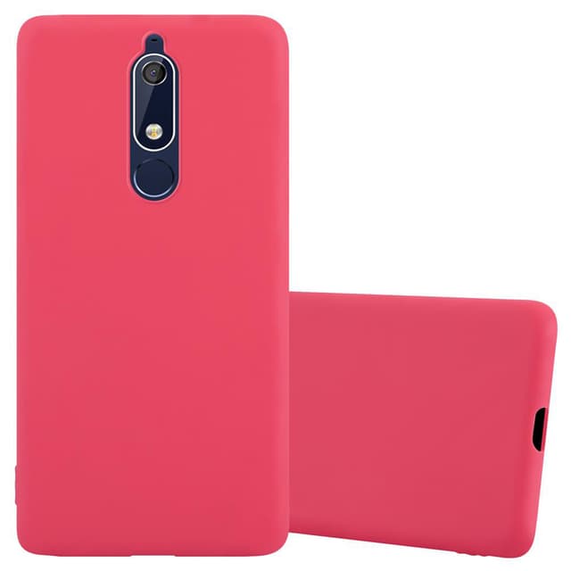 Skal Nokia 5.1 Fodral Case (Röd)