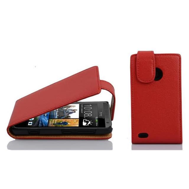 HTC Desire 300 Pungetui Flip Cover (Rød)