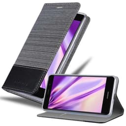 Huawei Enjoy 7 PLUS Plånboksfodral Skal (Grå)