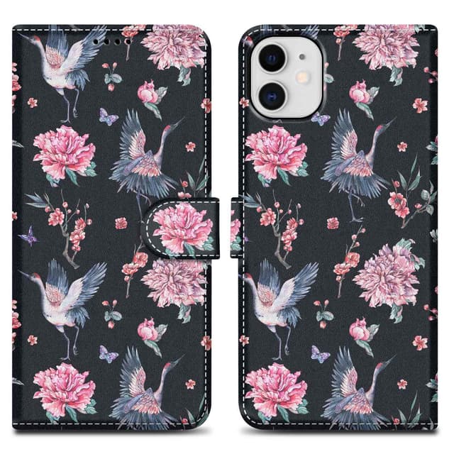 iPhone 11 Suojakuori Lompakkokotelo (Musta)