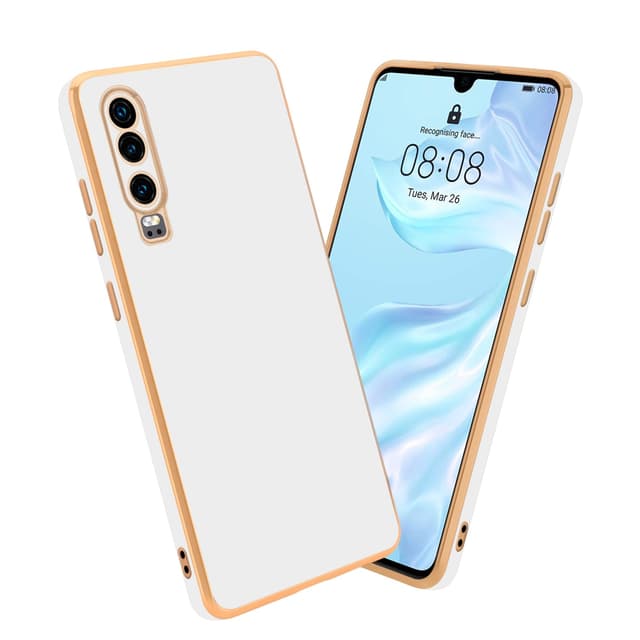 Huawei P30 Skal Fodral Case (Vit)