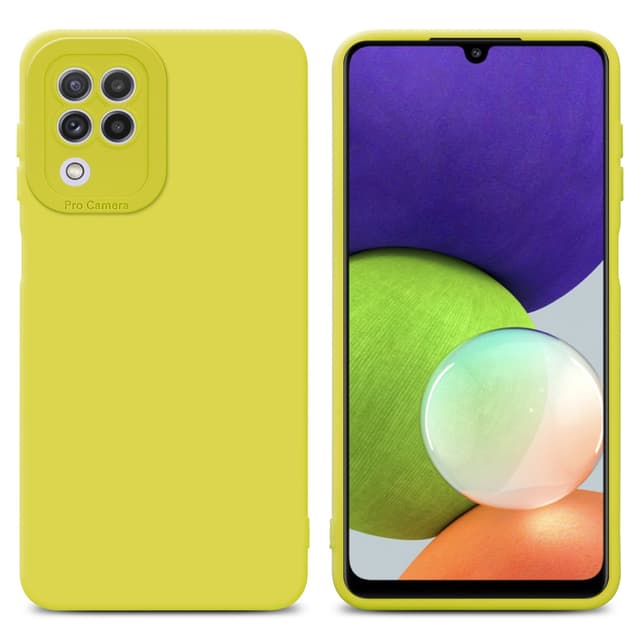 Samsung Galaxy A22 4G Skal Fodral Case (Gul)