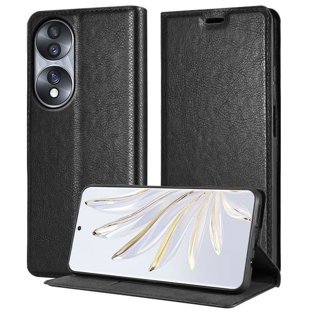 Honor 70 lommebokdeksel case (svart)