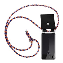 Google PIXEL 3 XL Deksel med Halskjede (blå)
