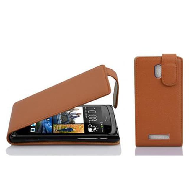 HTC Desire 500 Pungetui Flip Cover (Brun)