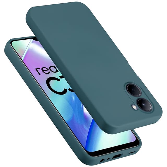 Realme C33 Skal Fodral Case (Grön)