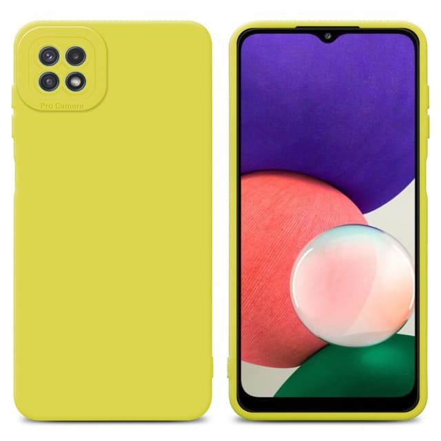 Samsung Galaxy A22 5G Skal Fodral Case (Gul)