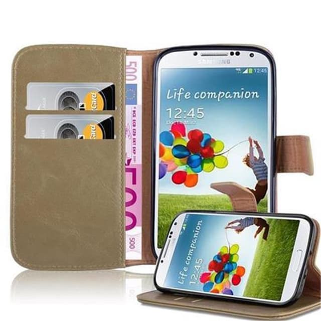 Samsung Galaxy S4 Plånboksfodral Skal (Brun)