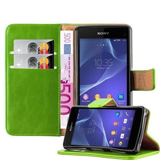 Sony Xperia Z1 COMPACT Plånboksfodral Skal (Grön)