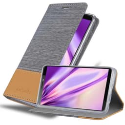HTC Desire 12 PLUS Suojakuori Lompakkokotelo (harmaa)