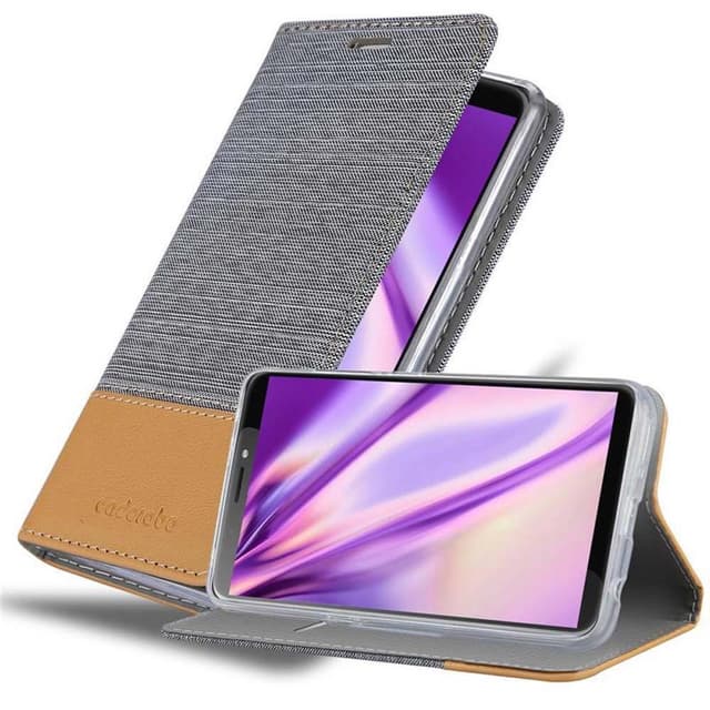 HTC Desire 12 PLUS Suojakuori Lompakkokotelo (harmaa)