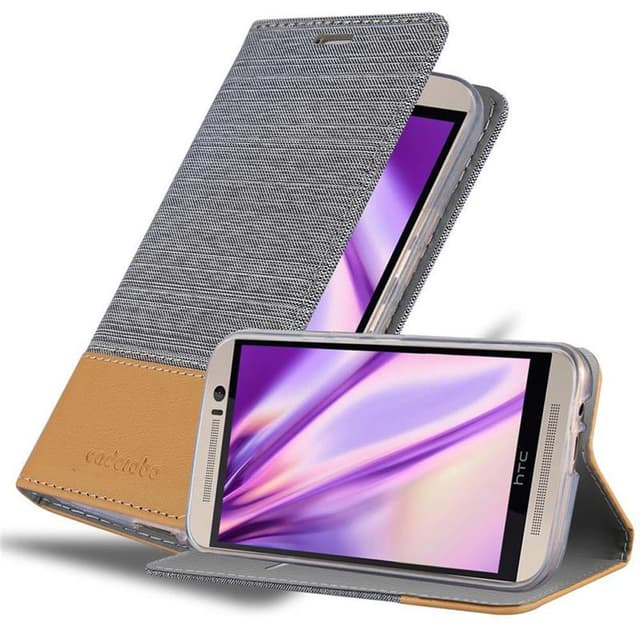 HTC ONE M9 Pungetui Cover Case (Grå)