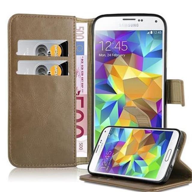 Cover Samsung Galaxy S5 / S5 NEO Etui Case (Brun)