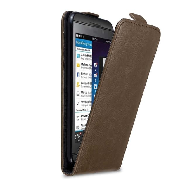Blackberry Z10 Pungetui Flip Cover (Brun)