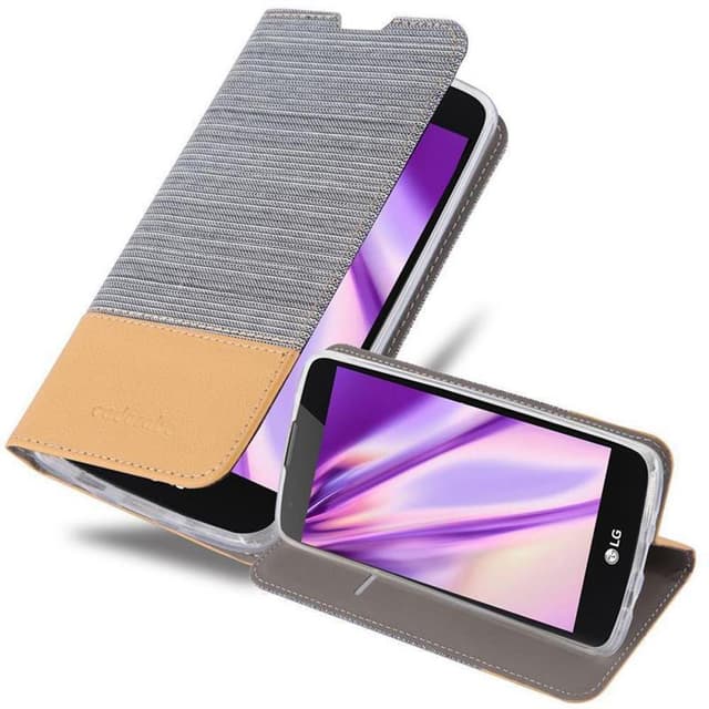 LG K8 2016 lommebokdeksel etui (grå)