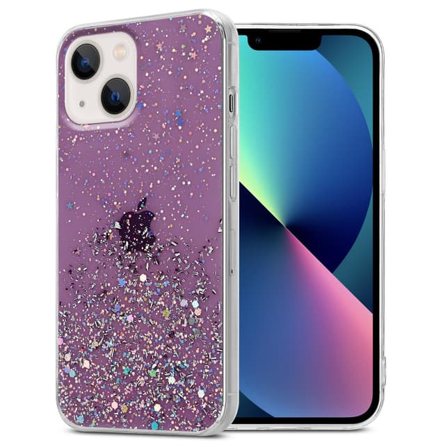 iPhone 13 MINI Silikondeksel Glitter (lilla)