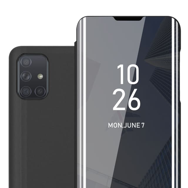 Samsung Galaxy A71 4G Pungetui Cover Case (Sort)