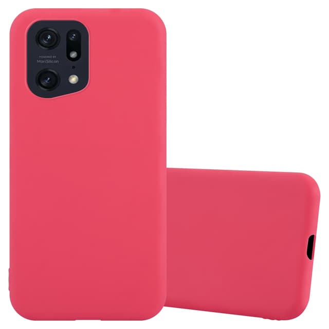 Deksel Oppo FIND X5 PRO Silikon cover (rød)