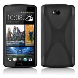 HTC Desire 600 Suojakuori Suojakotelo (Musta)