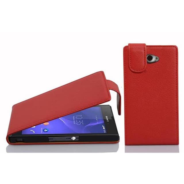 Sony Xperia M2 / M2 AQUA Flipfodral Skal (Röd)