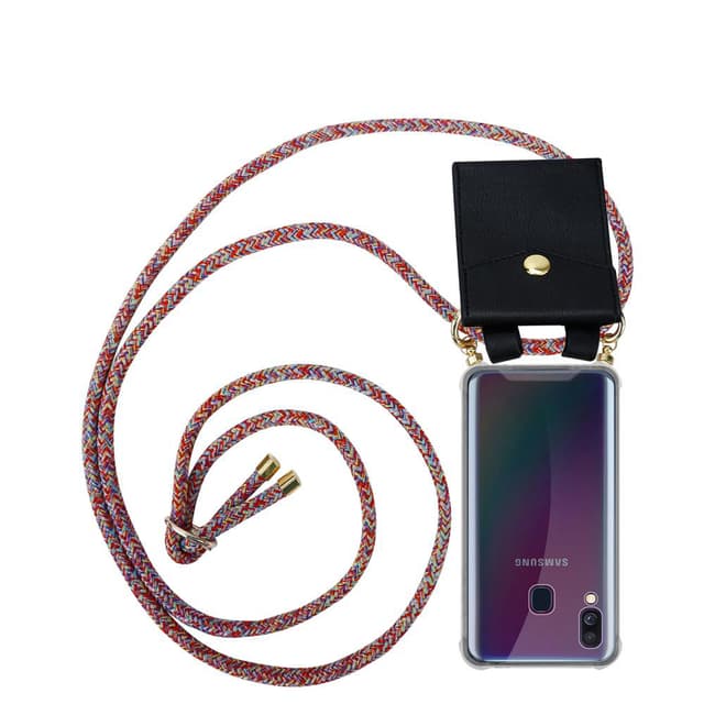 Samsung Galaxy A40 Skal Fodral Kedja (Röd)