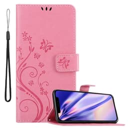 iPhone 12 MINI Plånboksfodral Skal (Rosa)