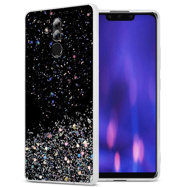 Huawei MATE 20 LITE Silikondeksel Glitter (svart)