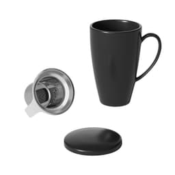 Kaffekopp Kaffemugg i porslin med lock och teinfusor