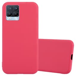 Deksel Realme 8 4G / 8 PRO Silikon cover (rød)