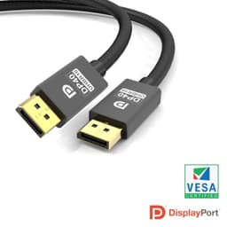 NORDIC-SERTIFISERT KABLER 1,5m nylonflettet Displayportkabel 1,4 UHD 8K60Hz 4K144Hz HBR3 32,4Gbps 10-bit HDR