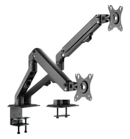 NÖRDIC Monitorarm bordfeste for to skjermer, 17""-27"", aluminium og stål, svart, skjermfeste